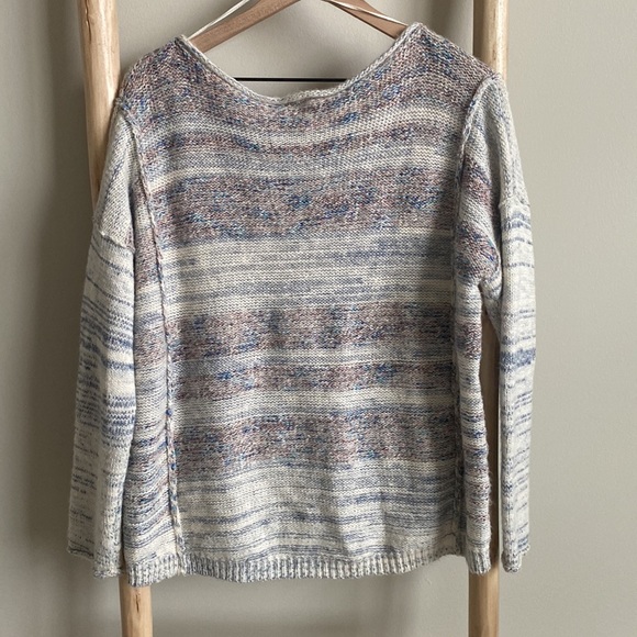 Anthropologie Pilcro Sloane Striped Spacedye Sweater Sz Medium - Picture 6 of 7